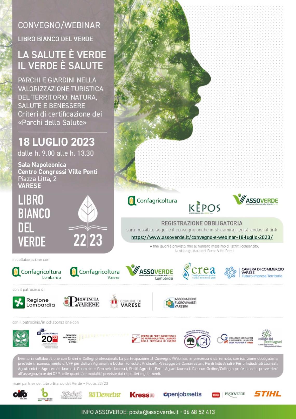 CONVEGNO/WEBINAIR LIBRO BIANCO DEL VERDE