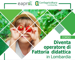 Diventa operatore di Fattoria didattica in Lombardia