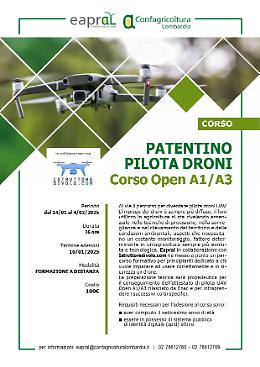 PATENTINO PILOTA DRONI Corso Open A1/A3