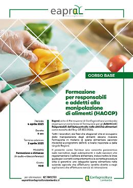 Formazione per responsabili e addetti alla manipolazione di alimenti (HACCP) - BASE
