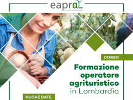 EAPRAL, in partenza il corso per operatore agrituristico in Lombardia