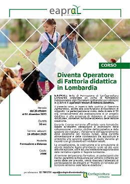 Diventa Operatore di Fattoria Didattica in Lombardia